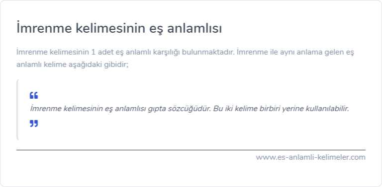 İmrenme eş anlamı nedir?